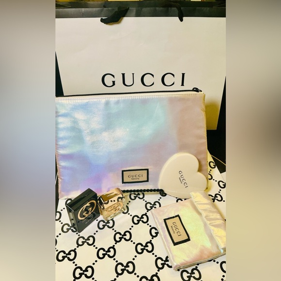 Gucci Beauty Flora Pouch/Makeup Zipped Bag Pearl Bundle - Picture 9 of 15